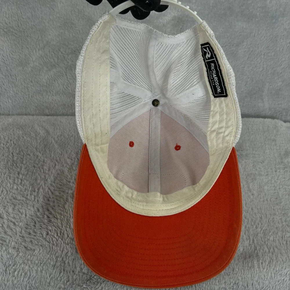 Richardson King-O-Meat Trucker Hat Orange Mesh Snapback Farm Cap Joke Funny
